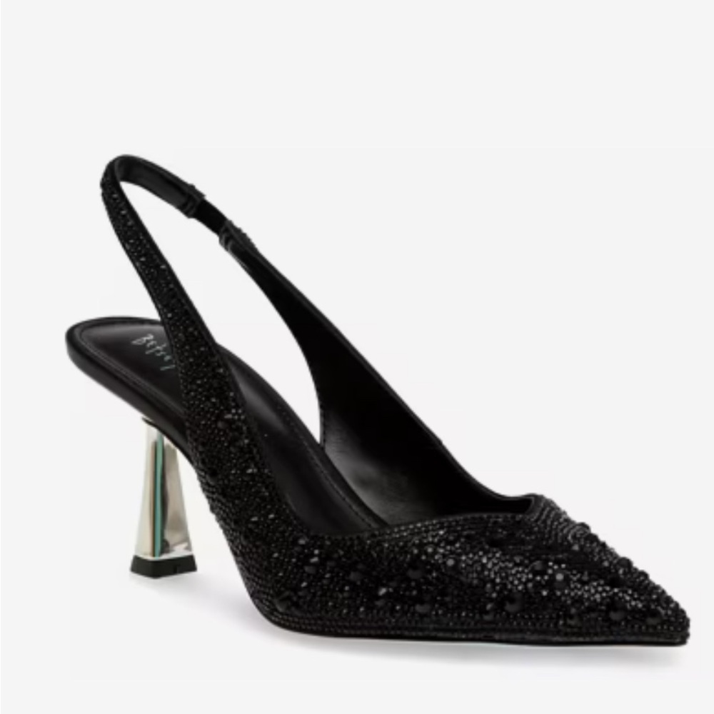 Betsey Johnson Mya Heels in Black; US 10